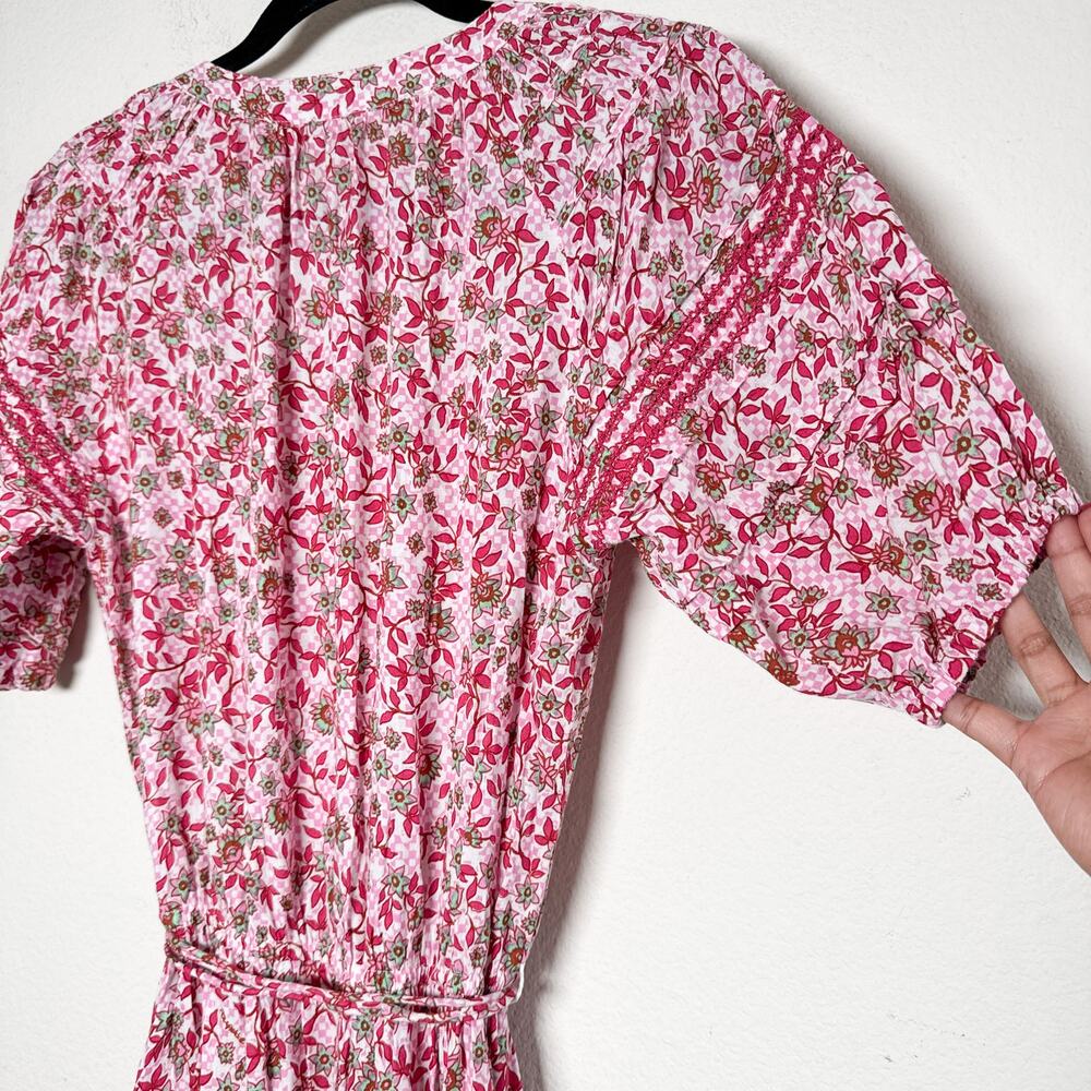 Poupette St Barth Floral Tassel Tiered Mini Dress – Size S - Picture 10 of 13